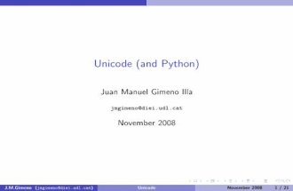 Unicode (and Python)