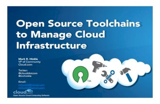 Open Source Toolchains to Manage Cloud Infrastructure