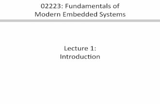 Fundamentals of Modern Embedded Systems