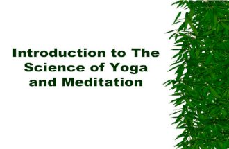 Yoga and meditation lecture