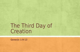 Genesis third day of creation
