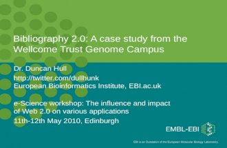 Bibliography 2.0: A citeulike case study from the Wellcome Trust Genome Campus