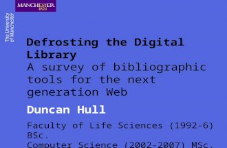 Defrosting the Digital Library: A survey of bibliographic tools for the next generation web