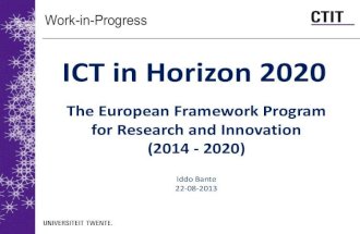 ICT and Horizon 2020, Iddo Bante 2013-08-22
