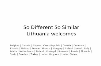 So Different So Similar: Lithuania welcomes 26 countries.