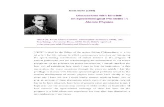 Discussions with einstein on epistemological science in atomic phisycs   niels bohr