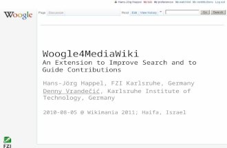 Woogle4MediaWiki: An Extension to Improve Search and to Guide Contributions