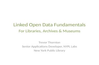 Linked Open Data Fundamentals for Libraries, Archives and Museums