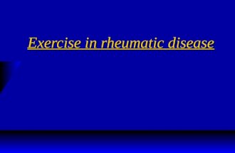 Exercise In Rhuematology Lecture