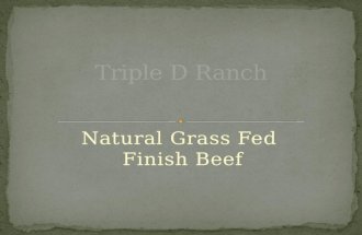 Grass fed finish beef presentation - Triple D Ranch