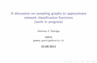A discussion on sampling graphs to approximate network classification functions