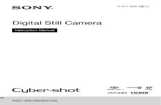 Sony cyber shot dsc-wx150 PDF Manual
