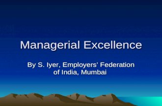 Managerial excellence ppt 1