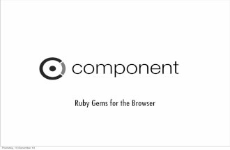 component: ruby gems for the browser