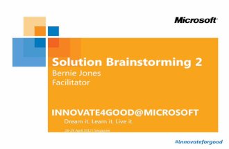 I4G Day1_Solution Brainstorming Part2 by Bernie Jones
