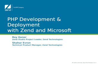 PHP and Zend Framework on Windows