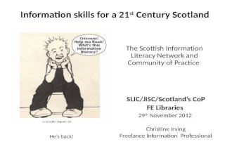 SLIC/JISC/Scotland's CoP FE Libraries conference 2012