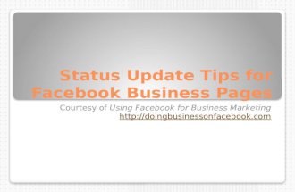 Status updates by Using Facebook for Business Marketing