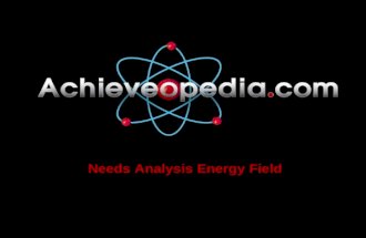 Needs Analysis Energy Field