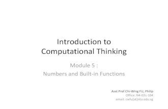 Lecture 5  numbers and built in functions