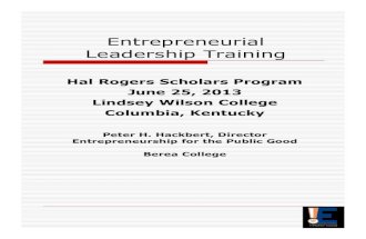 2013 Hal Rogers Scholars Program in Innovation