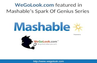 WeGoLook featured in Mashable’s Spark Of Genius Series