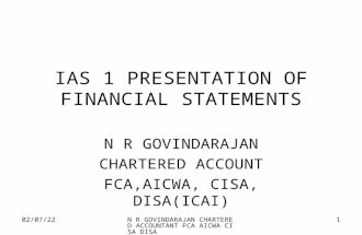 Ias 1 presentation of financial statements