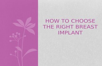 How to Choose the Right Breast Implant