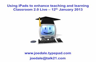 Using iPads to Enhance Teaching and Learning by Joe Dale