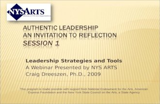 Authentic Leadership Part I