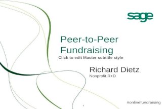 Peer to-Peer Fundraising