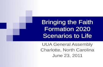 Bringing the faith formation 2020 scenarios to life