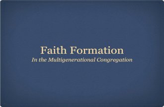 Faith Formation in a Multigenerational Congregation