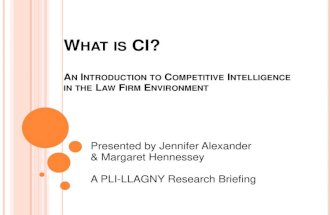What is Competitive Intelligence(CI): An Introduction to CI in the Law Firm Environment  Part 1
