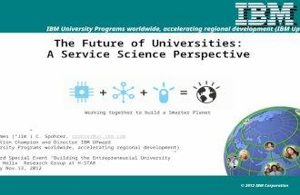 James C. Spohrer future of universities 2012