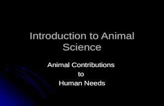 Animal science intro