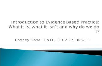 Introduction to evidence based practice slp6030