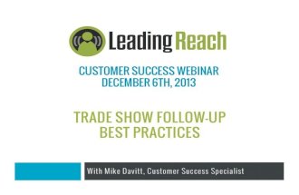 Trade Show Follow-Up Best Practices