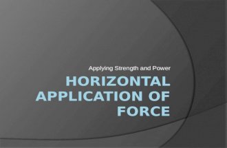 Horizontal Application of Force