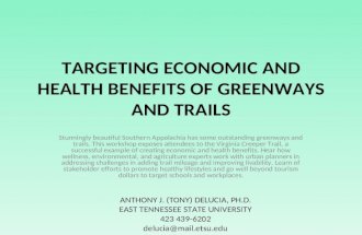 Session 8: Targeting economic and health benefits of greenways and trails