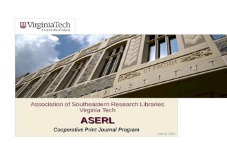 Virginia Tech & ASERL Cooperative Print Journal Archive