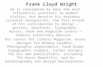 Frank lloyd wright- History of Graphic Design