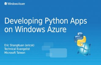 Building Python Applications on Windows Azure