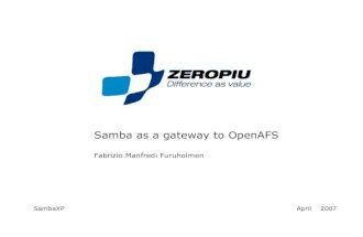 Samba as a gateway to OpenAFS