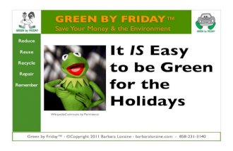 Green by Friday - Holidays