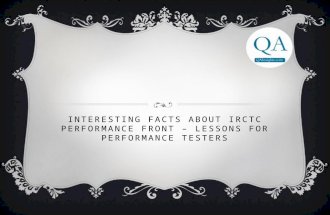 Interesting facts about IRCTC and Lessons for Performance Testers