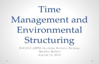Time Management and Environmental Structuring