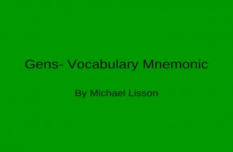 Gens- Vocabulary Mnemonic