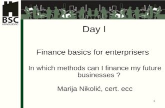 Marija Nikolic - Finance basics for enterprisers