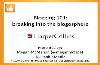 Harper collins blogsvideotraining